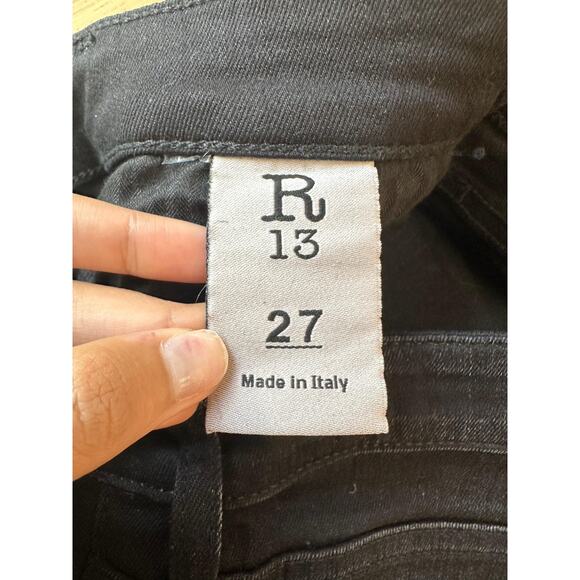 R13 High Rise Jeans Boy Skinny Sz 27 R13WM0086-73 -Made in Italy 2279 - Picture 6 of 9